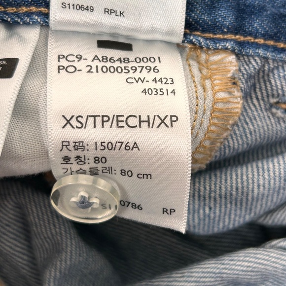 Levi’s Drea Jumpsuit Overalls Button Front Smocked Back XS - Picture 7 of 11